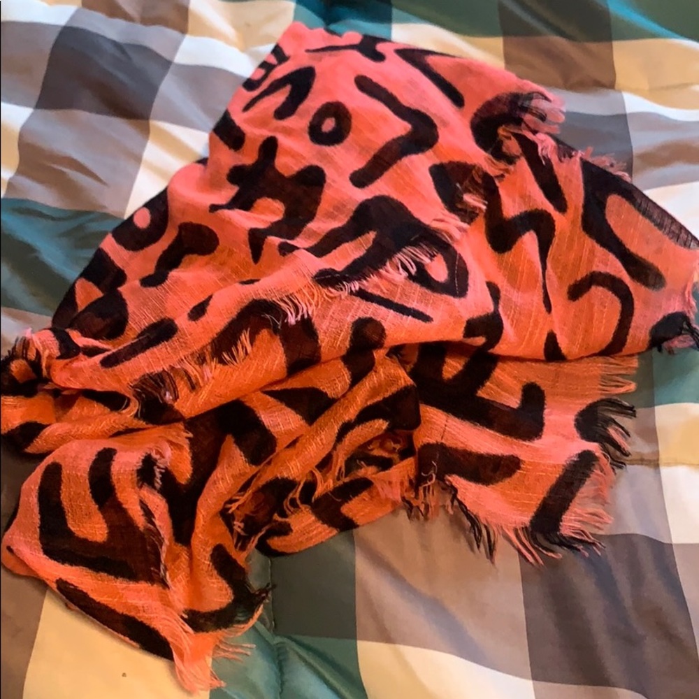 Pink word scarf